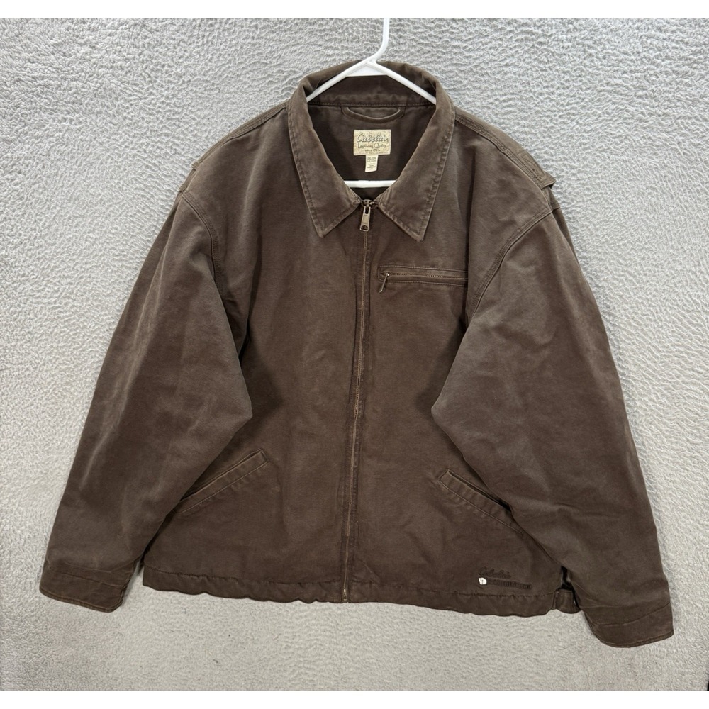 Cabelas‎ Jacket Adult 2XLT XXLT Brown Canvas Roughneck Workwear Detroit Style